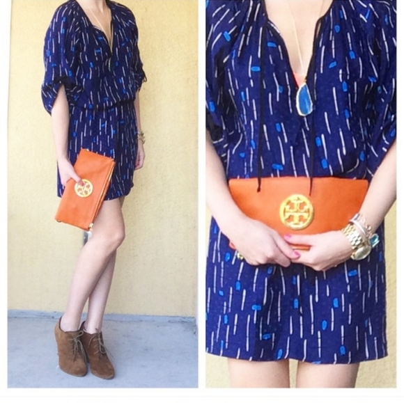 Yumi Kim Tie Waist Clip Dot Silk Dress - Picture 1 of 14